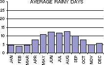 Average Number of Rainy Days per month